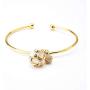 RIMAYZI 14K Gold Plated Charm Bracelets for Women Jewelry Gifts for Women Mom Wife Girls Her, Fit Wrist from 5.4-7.5 in Circumference