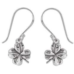 Boma Jewelry Sterling Silver Four Leaf Clover Dangle Earrings