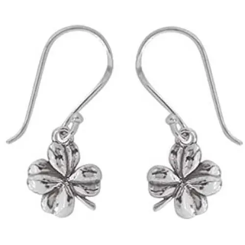 Boma Jewelry Sterling Silver Four Leaf Clover Dangle Earrings