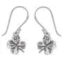 Boma Jewelry Sterling Silver Four Leaf Clover Dangle Earrings