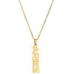Nanafast Zodiac Necklace Stainless Steel Zodiac Sign Letter Pendant Necklace Adjustable Constellation Horoscope Necklace for Women Girls Christmas Birthday Gifts