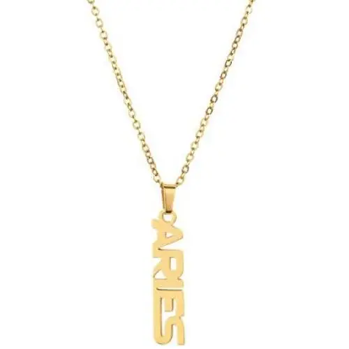 Nanafast Zodiac Necklace Stainless Steel Zodiac Sign Letter Pendant Necklace Adjustable Constellation Horoscope Necklace for Women Girls Christmas Birthday Gifts