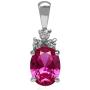 Silvershake 9X7mm Oval Shape 925 Sterling Silver Birthstone Classic Pendant Jewelry