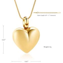 mingkejw Cremation Jewelry for Ashes Stainless Steel Love Heart Urn Pendant Locket Keepsake Memorial Necklace for Human Ashes Holder