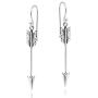 Valiant Hunters Arrow .925 Sterling Silver Dangle Earrings