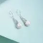 925 Sterling Silver Pearl Drop Earring White Pearl Dangle Earrings with Angel Wing Cubic Zirconia Silver Dangle Earring for Women 925 Sterling Silver Pearl Drop Earring White Pearl Dangle Earrings with Angel Wing Cubic Zirconia Silver Dangle Earring for Women