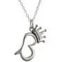 FashionJunkie4Life Sterling Silver Queen B with Crown and Stinger Pendant Necklace, 18'' Chain, Queen Bee FashionJunkie4Life Sterling Silver Queen B with Crown and Stinger Pendant Necklace, 18'' Chain, Queen Bee