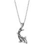 COOLSTEELANDBEYOND Mens Women Lucky Koi Fish Goldfish Pendant Necklace Stainless Steel, 23.6 in Ball Chain Unique
