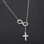WUSUANED with God All Things are Possible Infinity Cross Necklace Bracelet Religious Jewelry Inspirational Gift