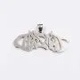 U/K GNAYY31 Mens Necklace ICP Twiztid Script Logo Polished Stainless Steel Pendant Charms w/30 inch Ball Chain
