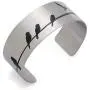 Vera Viva Let It Go Hidden Inspiration Bird Design Cuff Bracelet, Stainless Steel in Adjustable Fit Vera Viva Let It Go Hidden Inspiration Bird Design Cuff Bracelet, Stainless Steel in Adjustable Fit