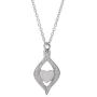 Crystal Teardrop Heart Cremation Urn Pendant Memorial Necklace Stainless Steel Ashes Holder Keepsake Jewelry