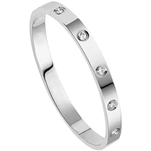 Love Friendship Bracelet Bangle Gold Silver with Cubic Zirconia Stones Stainless Steel Hinged Jewelry with Crystal Oval Bracelet Birthday Present for Her Women Teen Girls Love Friendship Bracelet Bangle Gold Silver with Cubic Zirconia Stones Stainless Steel Hinged Jewelry with Crystal Oval Bracelet Birthday Present for Her Women Teen Girls