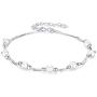 BlingGem Bracelet for Girls 925 Sterling Silver Cross Beads Bracelet Silver Balls Layer Chain Boho Beach Dainty Heart Charm Bracelet Gift for Women Summer