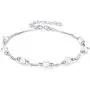 BlingGem Bracelet for Girls 925 Sterling Silver Cross Beads Bracelet Silver Balls Layer Chain Boho Beach Dainty Heart Charm Bracelet Gift for Women Summer