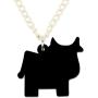 NEWEI Acrylic Sweet Cow Dairy Cattle Necklace Chain Charm Pendants Collar Charm Farm Animal Jewelry for Women Girl Gift