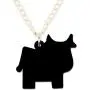 NEWEI Acrylic Sweet Cow Dairy Cattle Necklace Chain Charm Pendants Collar Charm Farm Animal Jewelry for Women Girl Gift