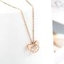 Cute Pig Pendant Necklace Rose Gold Sweet Animal Necklace Gift for Women Girls (with crystal)
