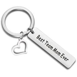 CENWA Team Mom Gift Coach Gift Team Mom Keychain Best Team Mom Ever Keychain Thank You Gift for Coach Leader Team Mom