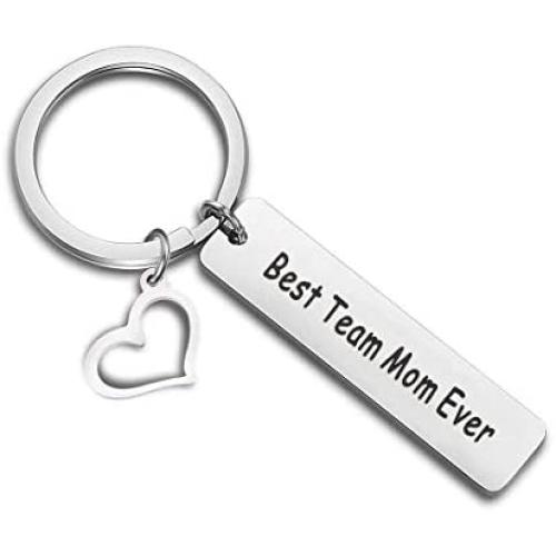 CENWA Team Mom Gift Coach Gift Team Mom Keychain Best Team Mom Ever Keychain Thank You Gift for Coach Leader Team Mom