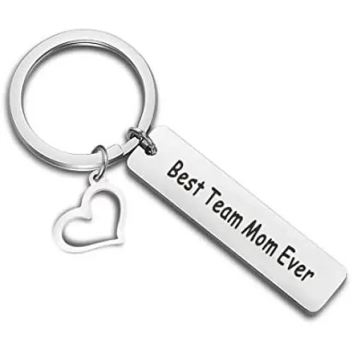 CENWA Team Mom Gift Coach Gift Team Mom Keychain Best Team Mom Ever Keychain Thank You Gift for Coach Leader Team Mom