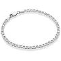 Miabella 925 Sterling Silver Italian 3mm, 4mm Solid Diamond-Cut Mariner Link Chain Anklet Ankle Bracelet for Women, 9, 10 Inch Made in Italy