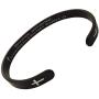 RENYILIN Black Religious Prayer Bracelet Christian Cross Cuff Baptism Faith Biblical Scripture Inspired Cuff Jewelry