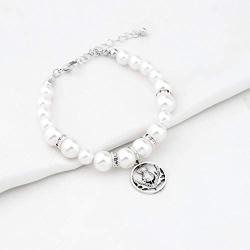 SEIRAA Outlander Inspired Jewelry Scottish Thistle Gifts Outlander Fans Scotland National Symbol Pearl Bracelet