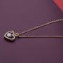 AOOVOO Necklaces for Women, Rose Gold Plated Brass Love Heart Cubic Zirconia Pendant Necklaces Jewelry Gift for Her