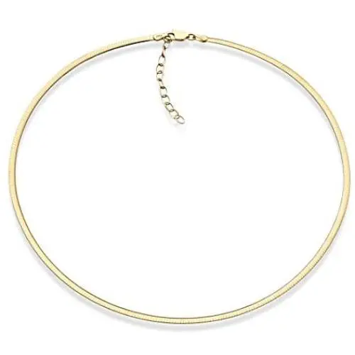MiaBella Solid 18K Gold Over Sterling Silver Italian 2mm or 2.5mm Dome Omega Link Chain Necklace for Women 16+2 Adjustable Length 925 Made in Italy MiaBella Solid 18K Gold Over Sterling Silver Italian 2mm or 2.5mm Dome Omega Link Chain Necklace for Women 16+2 Adjustable Length 925 Made in Italy