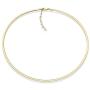 MiaBella Solid 18K Gold Over Sterling Silver Italian 2mm or 2.5mm Dome Omega Link Chain Necklace for Women 16+2 Adjustable Length 925 Made in Italy