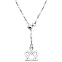 WUSUANED Intertwined Heart And Triangle Adoption Symbol Pendant Y Necklace Adoption Jewelry Gift For Stepmom Stepdaughter