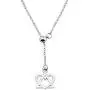 WUSUANED Intertwined Heart And Triangle Adoption Symbol Pendant Y Necklace Adoption Jewelry Gift For Stepmom Stepdaughter