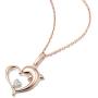 Mothers Day Gifts 18K 14K Solid Rose Gold White Gold Diamond Dolphin Heart Dainty Pendant Necklace Fine Jewelry Anniversary Birthday Gifts for Women Girls Mom Daughter Her with Jewelry Box, 16''+2''