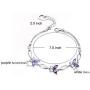 S925 Sterling Silver Purple Butterfly Bracelets for Women,Cute and Charm Wrist Bracelets Jewelry Gift for Women Teen Girls