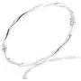 Miabella 925 Sterling Silver Italian Oval Hinged Twist Bangle Bracelet for Women Teen Girls 6.75 to 8 Inch Made in Italy