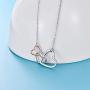 MEDWISE Generations Necklace for Grandma Gifts Jewelry S925 Sterling Silver Grandmother Mom Granddaughter Mothers Day Necklace Jewelry Birthday Gifts Rose Gold Tone Infinity Circle Love Necklace