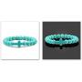Hynsin 8 mm Prayer Beads Natural Stone Green Blue Turquoises Bracelets for Women Jesus Cross Charms Elasticity Yoga Bracelet Men Jewelry