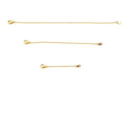 HONEYCAT Delicate Necklace Extender Set 2'', 4'', 6'' or 1'', 3'', 5'' in 18k Gold Plate, 18k Rose Gold Plate, or Silver | Minimalist, Delicate Jewelry