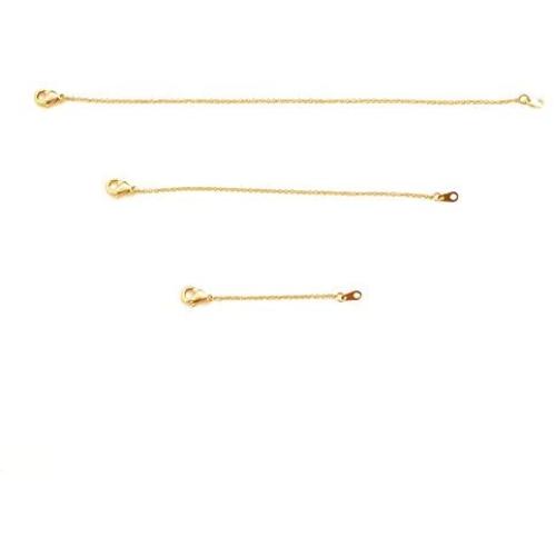 HONEYCAT Delicate Necklace Extender Set 2'', 4'', 6'' or 1'', 3'', 5'' in 18k Gold Plate, 18k Rose Gold Plate, or Silver | Minimalist, Delicate Jewelry