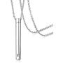 XUANPAI Engravable Minimalist Stainless Steel Urn Pendant for Ashes Bar Necklace Keepsake Cremation Jewelry
