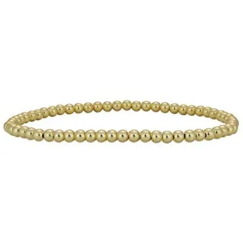 Anela 14kt Gold Filled Bracelet, 3mm Beads, Stretch and Stackable, Hand Made in USA Anela 14kt Gold Filled Bracelet, 3mm Beads, Stretch and Stackable, Hand Made in USA
