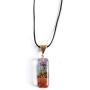 YGLINE Natural Raw Stone Healing Crystal Necklace Wire Wrapped Pendant for Womens Ladies