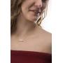 BYAVERS Adjustable Turquoise Howlite Bar 18K Gold Chain Bohemian Necklace for Women Horizontal Bar Delicate Gemstone Pendant Minimalist Boho Jewelry