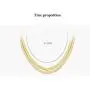 Gold Silver Italian Stainless Steel Flat Double Snake Herringbone Collar Chain Choker Collette Layered Clavicle Necklaces for Women Girls Classic Jewelry Gold Silver Italian Stainless Steel Flat Double Snake Herringbone Collar Chain Choker Collette Layered Clavicle Necklaces for Women Girls Classic Jewelry