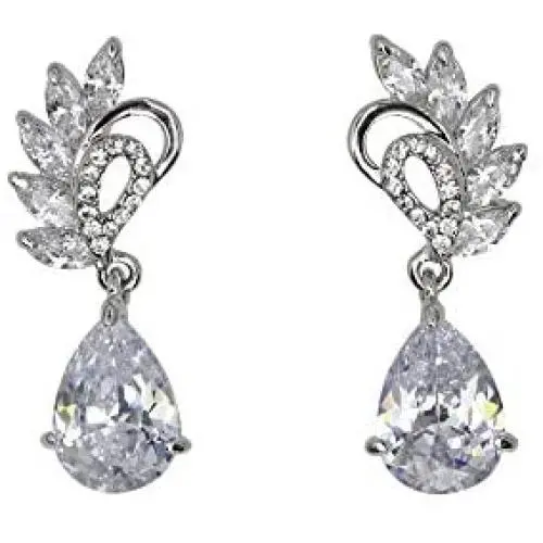 Faship Gorgeous Teardrop Crystal Floral Dangling Earrings Faship Gorgeous Teardrop Crystal Floral Dangling Earrings