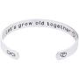 O.RIYA Valentines Day Gifts Jewelry Wifes Gift Lets Grow Old Together, Gift for Her, Valentines Day Wedding Gift, Custom Cuff Bracelet