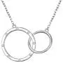 S925 Sterling Silver Two Interlocking Infinity Circles Pendant Necklace,Rolo Chain,18+2 inches