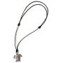 Moose546 Sea Turtle Lucky Pendant with Black Adjustable Cord Necklace for Boho Unisex Jewelry DCN-033