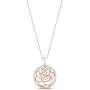 Jewelili Enchanted Disney Fine Jewelry Rose Gold Plated Over Sterling Silver 1/5 CTTW Belle Rose Pendant Necklace Jewelili Enchanted Disney Fine Jewelry Rose Gold Plated Over Sterling Silver 1/5 CTTW Belle Rose Pendant Necklace